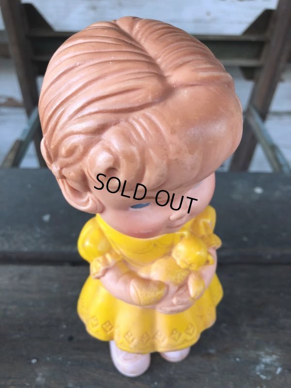 画像5: 60s Vintage Edward Mobley Squeak Doll Girl & Bear (J156)