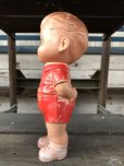 画像2: 60s Vintage Edward Mobley Squeak Doll Boy & Frog (J157) (2)