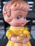 画像8: 60s Vintage Edward Mobley Squeak Doll Girl & Bear (J156)