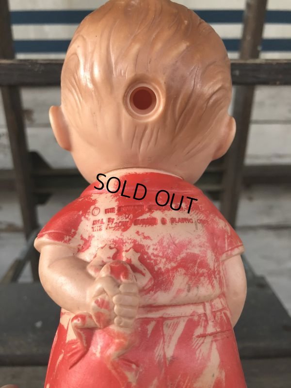 画像10: 60s Vintage Edward Mobley Squeak Doll Boy & Frog (J157)