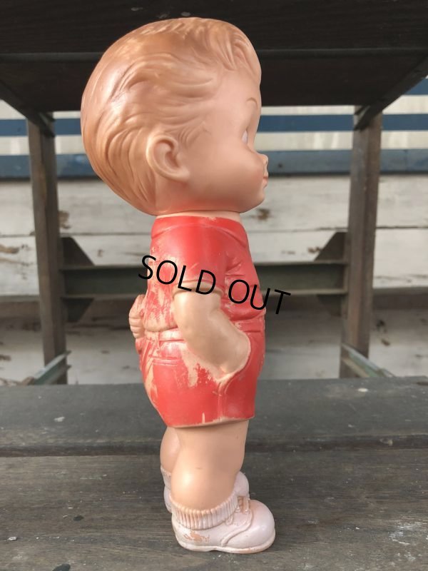 画像4: 60s Vintage Edward Mobley Squeak Doll Boy & Frog (J157)