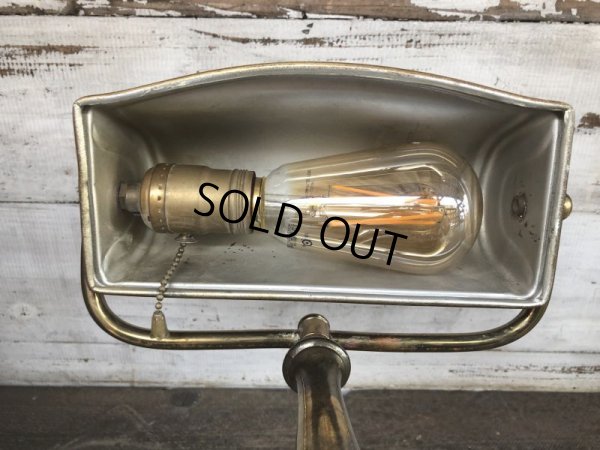 画像8: Vintage Adjustable Brass Desk Lamp w/ Edison Bulb (J165)