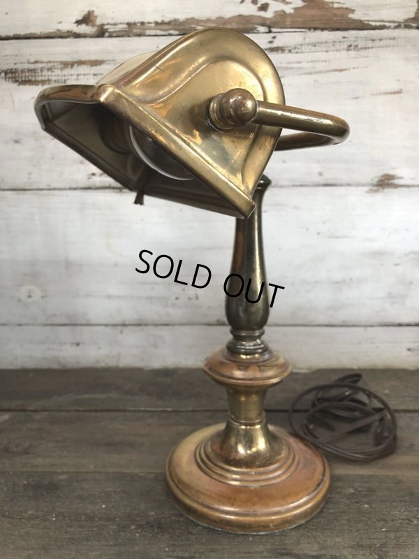 画像6: Vintage Adjustable Brass Desk Lamp w/ Edison Bulb (J165)