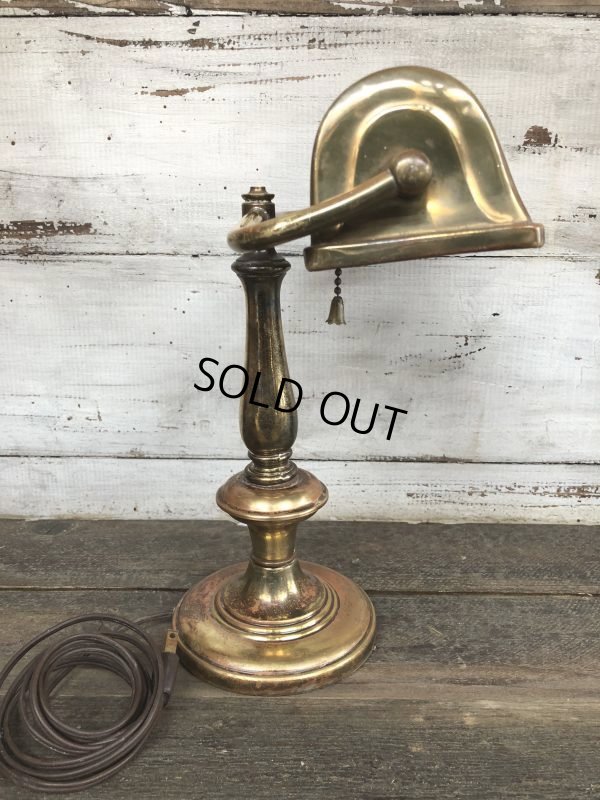 画像3: Vintage Adjustable Brass Desk Lamp w/ Edison Bulb (J165)