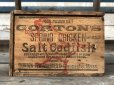 画像2: Vintage Salt Codfish Wooden Box Groton's (J167)  (2)