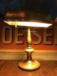 画像1: Vintage Adjustable Brass Desk Lamp w/ Edison Bulb (J165)  (1)