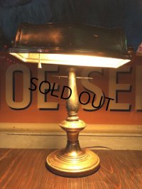 Vintage Adjustable Brass Desk Lamp w/ Edison Bulb (J165) 