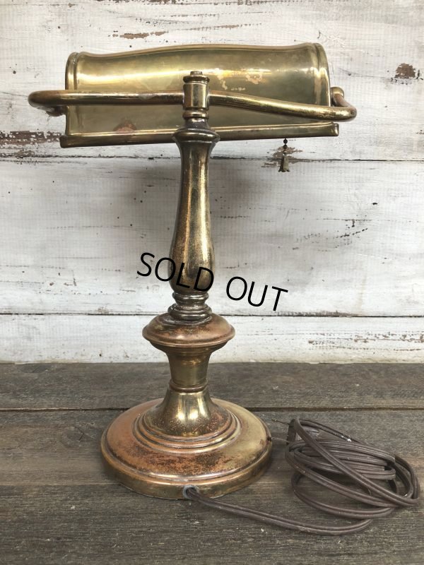 画像4: Vintage Adjustable Brass Desk Lamp w/ Edison Bulb (J165)