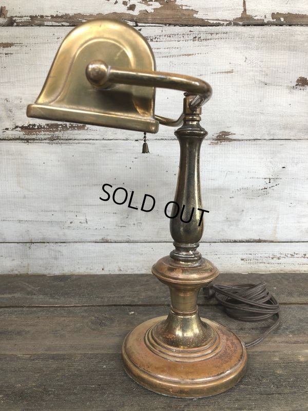 画像5: Vintage Adjustable Brass Desk Lamp w/ Edison Bulb (J165)