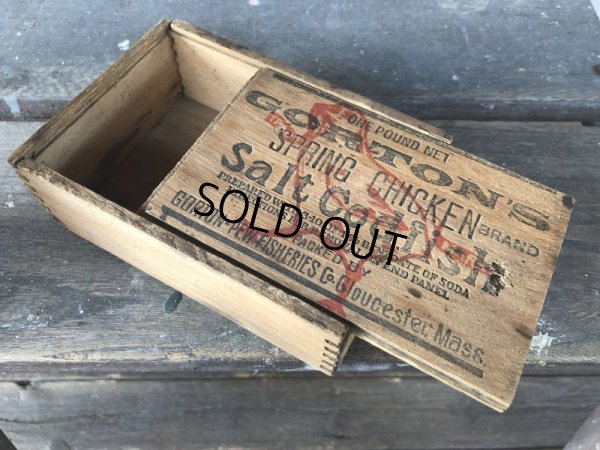 画像3: Vintage Salt Codfish Wooden Box Groton's (J167) 