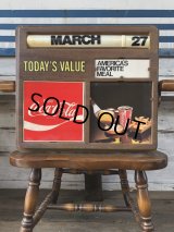 Vintage Coca Cola Menu Board w/Calendar (J184) 