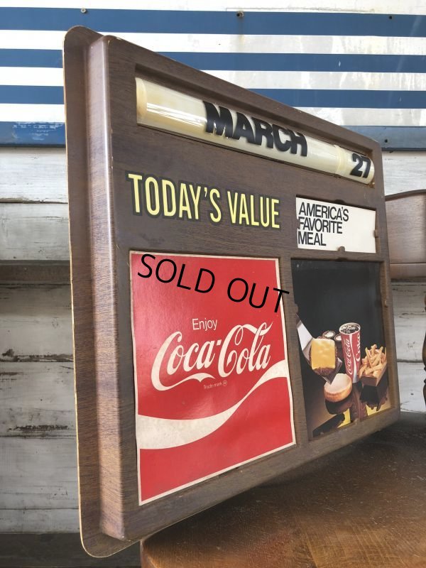 画像4: Vintage Coca Cola Menu Board w/Calendar (J184)
