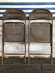 画像7: Vintage Metal Folding Chair Set (J201)