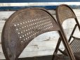 画像5: Vintage Metal Folding Chair Set (J201)