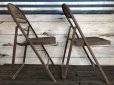 画像4: Vintage Metal Folding Chair Set (J201)