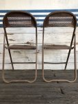 画像3: Vintage Metal Folding Chair Set (J201)