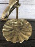 画像5: Vintage Brass Shell Dish Gloved Hand Clip Stand JAPAN (J202)