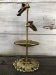 画像3: Vintage Brass Shell Dish Gloved Hand Clip Stand JAPAN (J202)