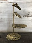 画像2: Vintage Brass Shell Dish Gloved Hand Clip Stand JAPAN (J202) (2)