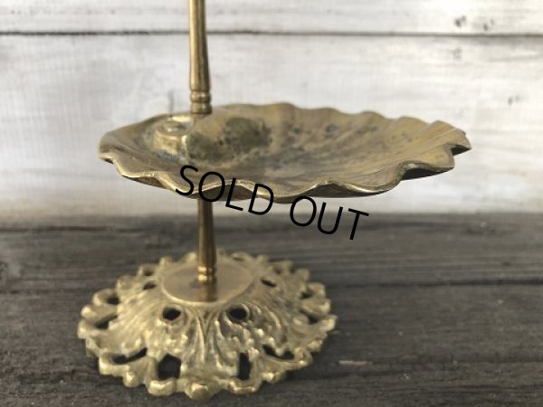 画像11: Vintage Brass Shell Dish Gloved Hand Clip Stand JAPAN (J202)