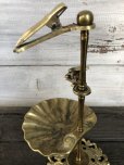 画像7: Vintage Brass Shell Dish Gloved Hand Clip Stand JAPAN (J202)