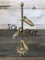 Vintage Brass Gloved Hand Clip Stand JAPAN (J204)