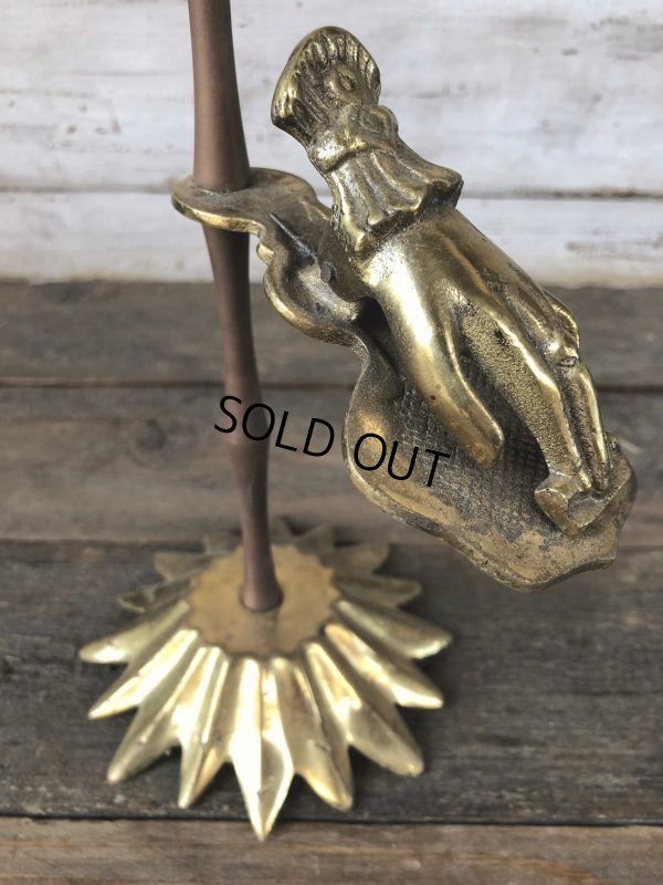 画像9: Vintage Brass Gloved Hand Clip Stand JAPAN (J207)