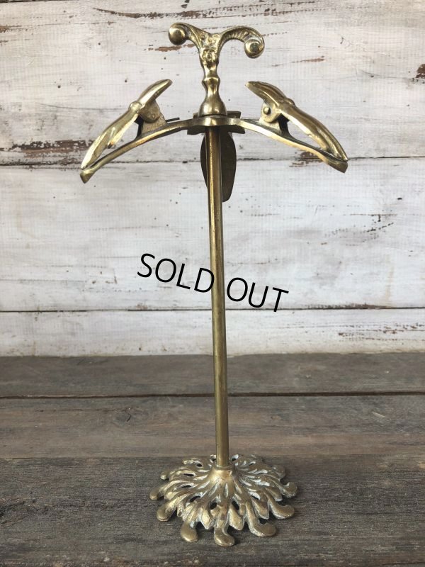 画像3: Vintage Brass Gloved Hand Clip Stand JAPAN (J203)