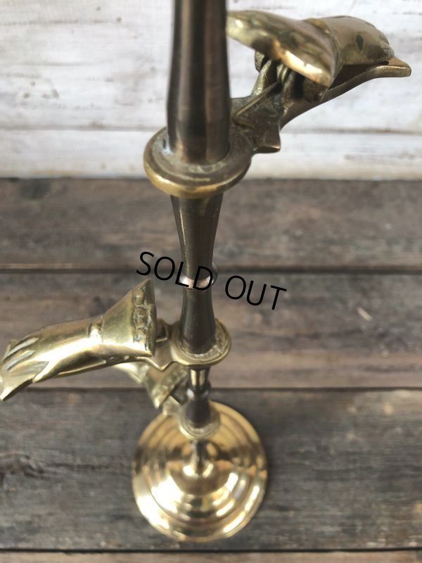 画像6: Vintage Brass Gloved Hand Clip Stand JAPAN (J205)