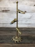 画像2: Vintage Brass Gloved Hand Clip Stand JAPAN (J204) (2)