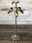 画像1: Vintage Brass Gloved Hand Clip Stand JAPAN (J203) (1)