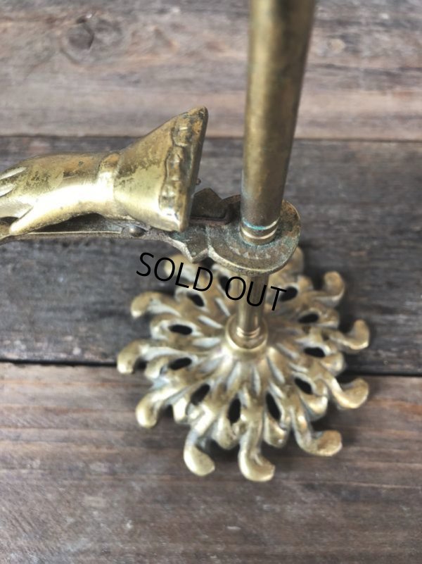 画像7: Vintage Brass Gloved Hand Clip Stand JAPAN (J204)