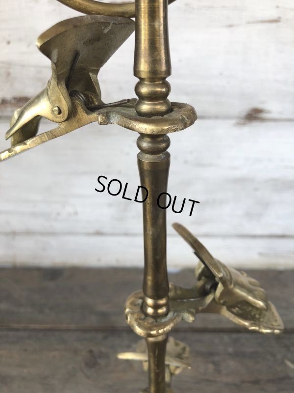 画像7: Vintage Brass Gloved Hand Clip Stand JAPAN (J206)