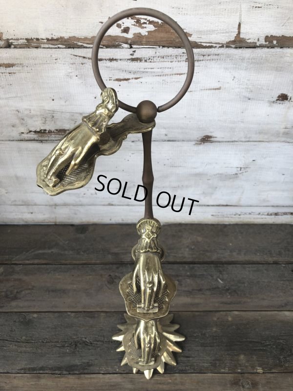 画像3: Vintage Brass Gloved Hand Clip Stand JAPAN (J207)
