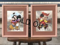 Vintage Foil Picture of Disney Mickey & Minnie Mouse (J209)