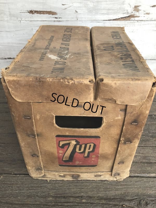 画像4: Vintage 7-UP Waxed Cardboard Crate (J214)