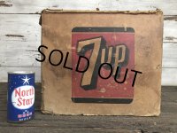 Vintage 7-UP Waxed Cardboard Crate (J214)