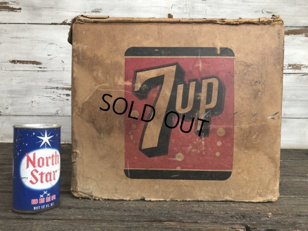 画像1: Vintage 7-UP Waxed Cardboard Crate (J214)