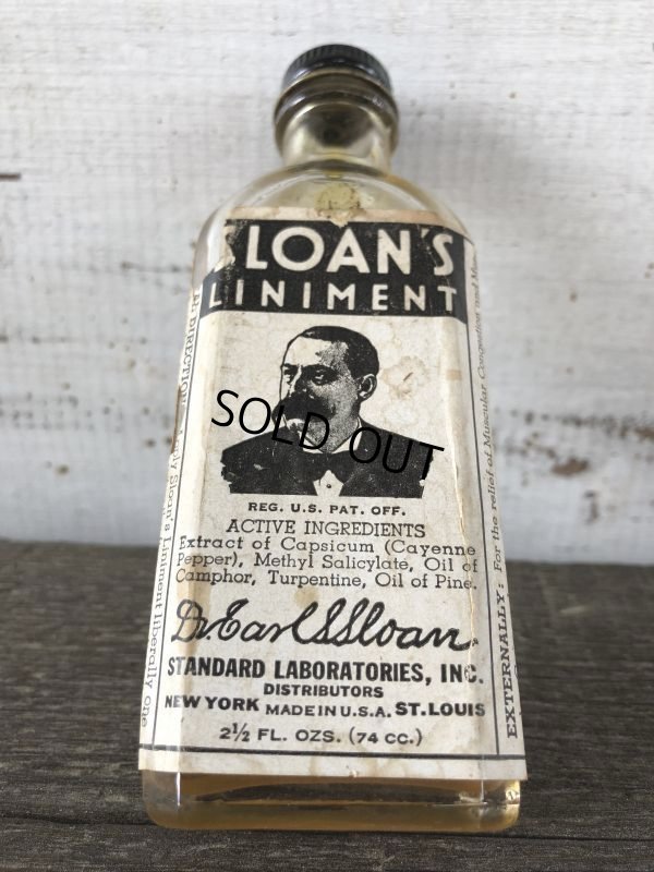 画像8: Vintage Sloan's Liniment Glass Bottle (J212)