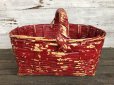 画像1: Antique Primitive Baskets Red (J216) (1)
