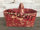 Antique Primitive Baskets Red (J216)