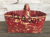 Antique Primitive Baskets Red (J216)