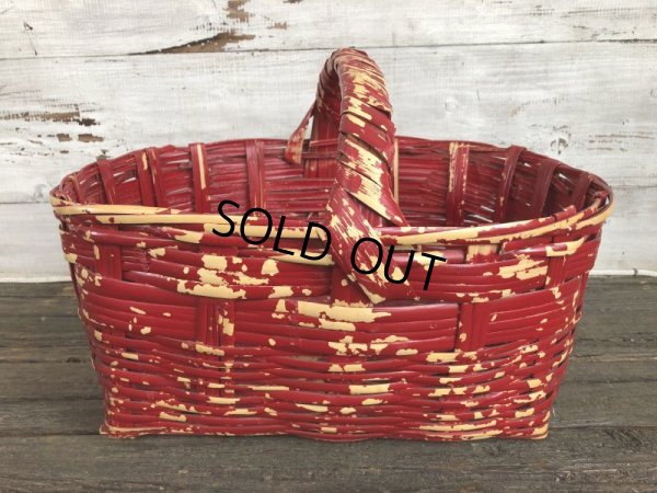 画像1: Antique Primitive Baskets Red (J216)