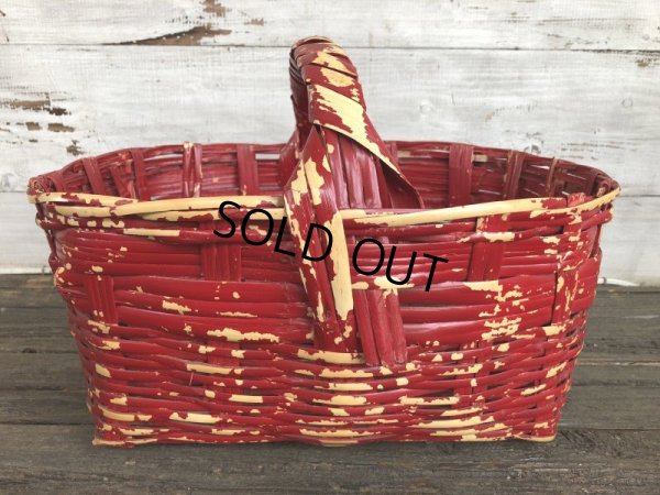 画像3: Antique Primitive Baskets Red (J216)