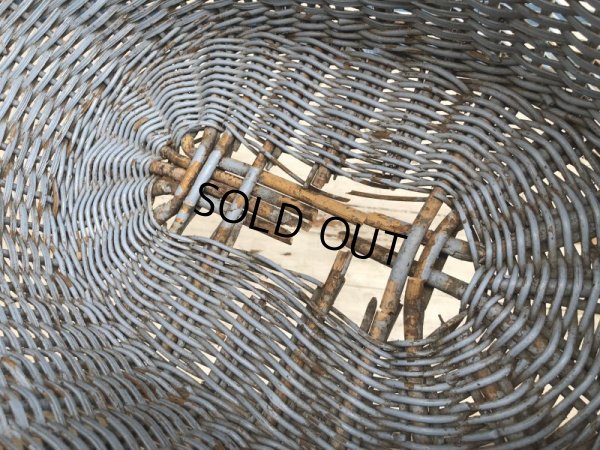 画像7: Antique Primitive Baskets Blue (J215)