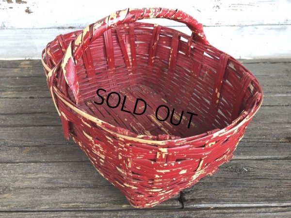 画像2: Antique Primitive Baskets Red (J216)