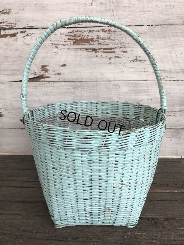 画像4: Antique Primitive Baskets Green (J217)