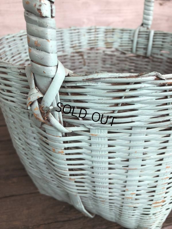 画像5: Antique Primitive Baskets Green (J217)