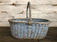 画像2: Antique Primitive Baskets Blue (J215) (2)