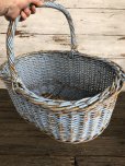 画像8: Antique Primitive Baskets Blue (J215)